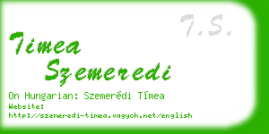 timea szemeredi business card